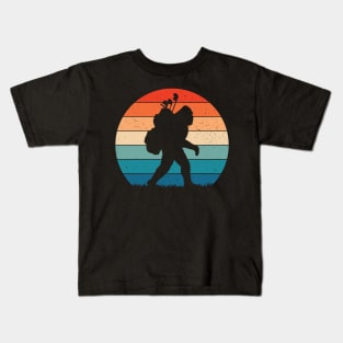 Retro Bigfoot Golf Kids T-Shirt